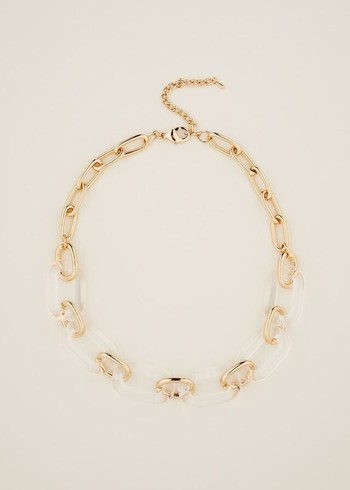 Phase Eight Resin Link Chain Jewellery Gold USA | 2406583-XK